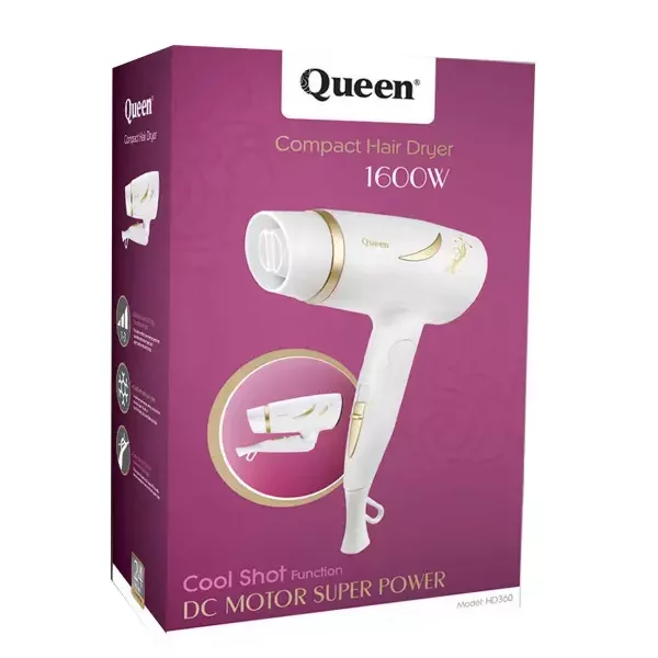 سشوار مسافرتی کویین Queen مدل HD360