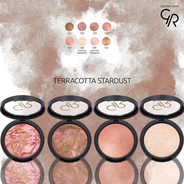رژگونه ترکیبی تراکوتا استارداست گلدن رز