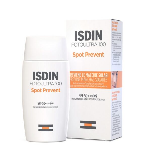 ضد آفتاب ضد لک بی رنگ ایزدین Isdin مدل اسپات پریونت Spot Prevent