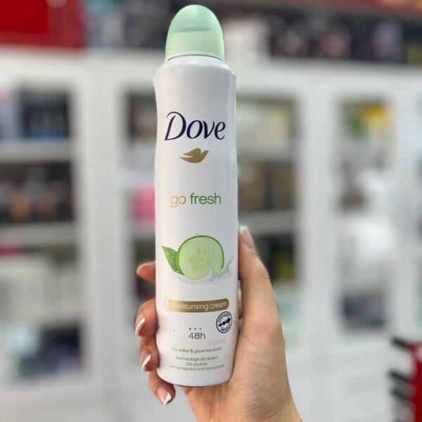 اسپری ضد تعریق زنانه داو مدل Go Fresh خیار و چای سبز حجم 250 میلی لیتر