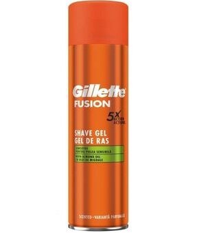 کف و ژل اصلاح مردانه فیوژن 5X روغن بادام حساس 200 میلی لیتر Gillette