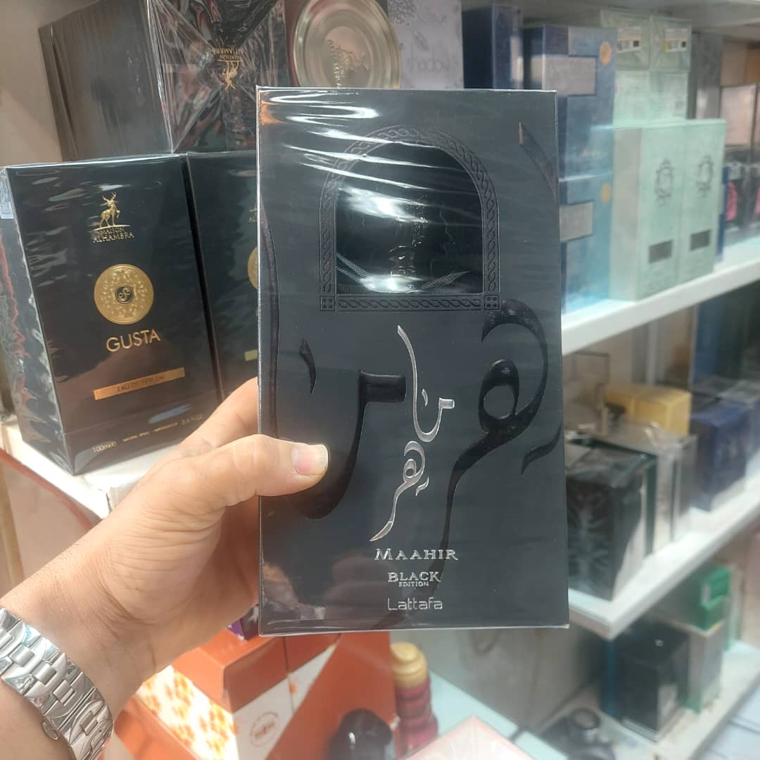 ادکلن ماهر مشکی مردانه لطافه - تصویر 2