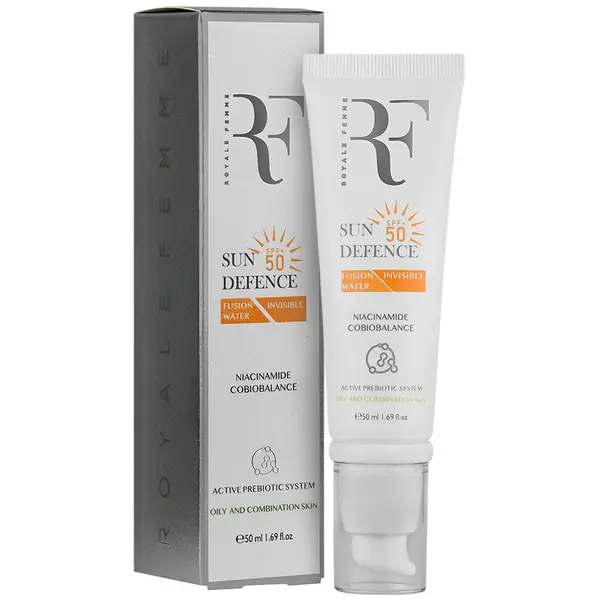 کرم ضد آفتاب بدون رنگ فیوژن واتر پوست خشک SPF50 آر اف