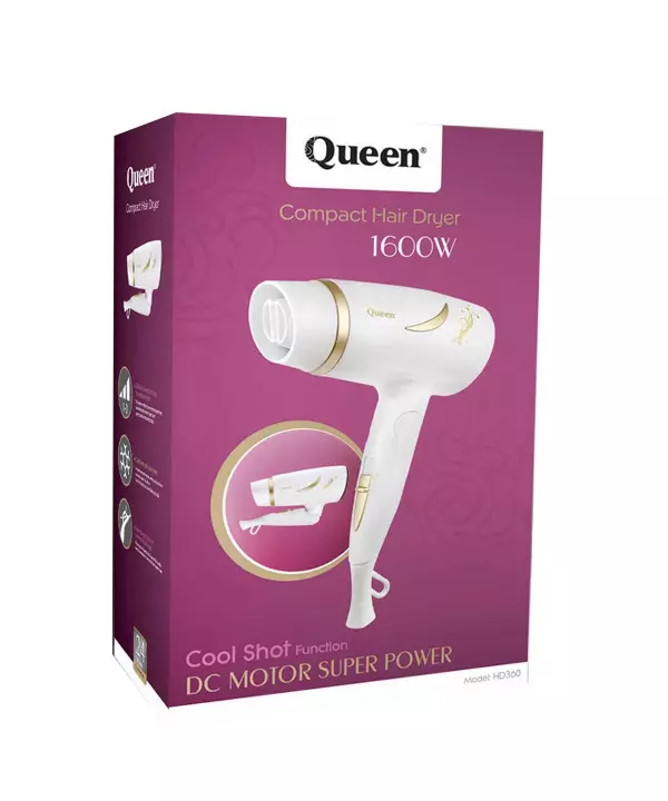 سشوار مسافرتی کویین Queen مدل HD360