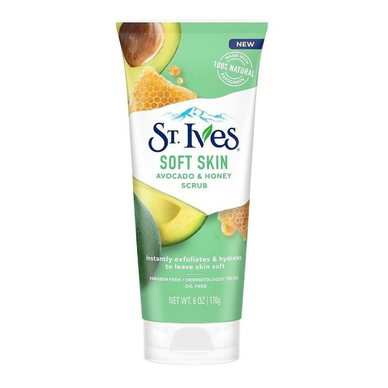 اسکراب صورت آووکادو و عسل سینت ایوز مدل Soft Skin