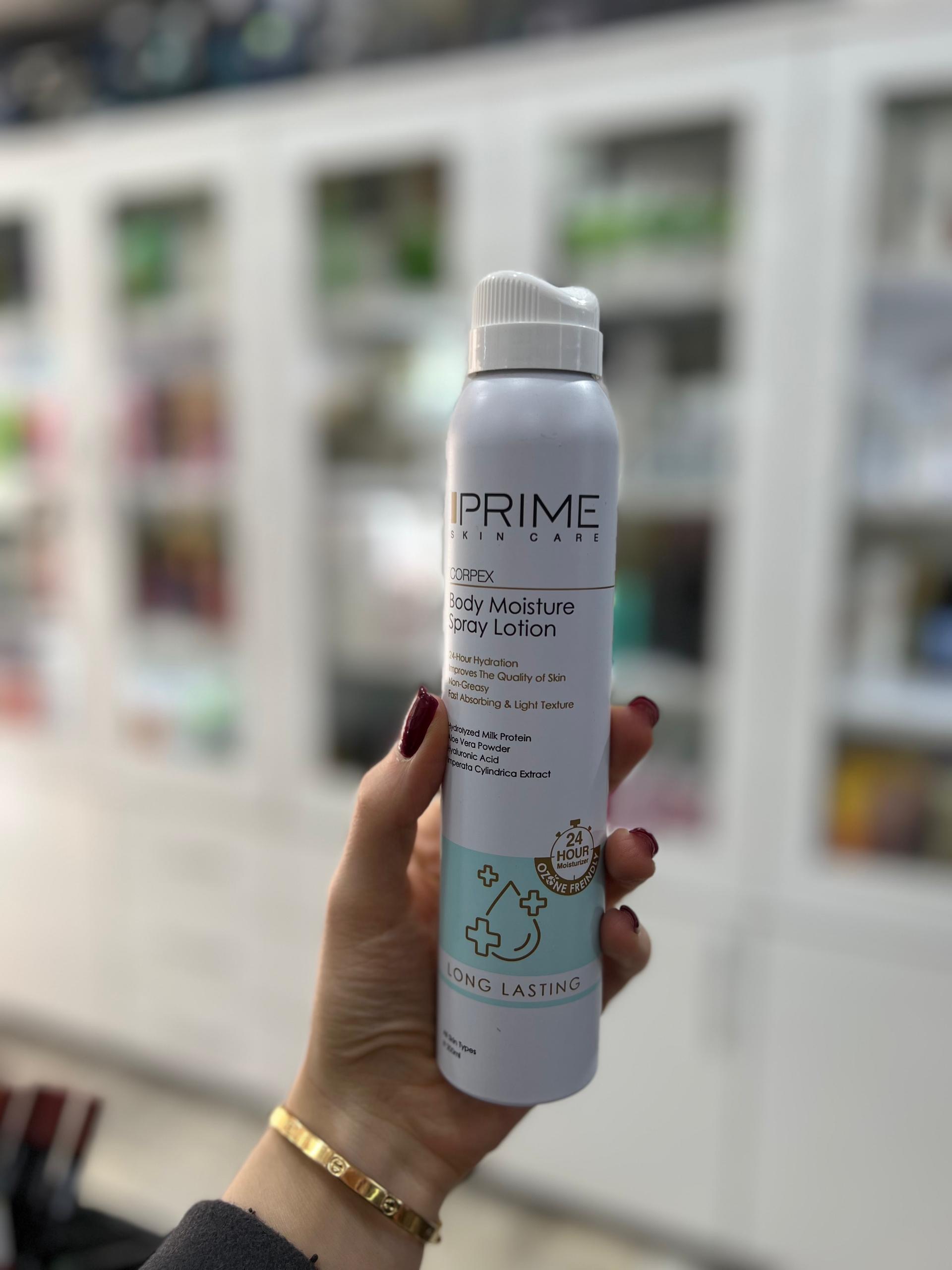 اسپری لوسیون بدن آبرسان پرایم مدل Long Lasting حجم 200 میلی لیتر