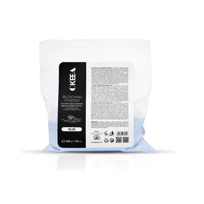 پودر دکلره کیسه ای 500گرمی آبی اکیا | OKEEA Blue Bleach Powder