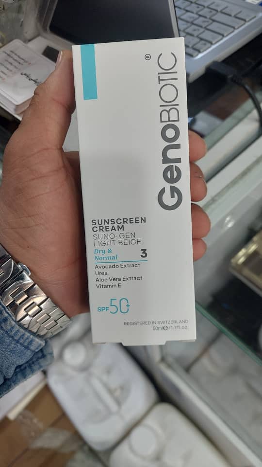 ضد آفتاب بژ روشن 2 پوست خشک SPF50 ژنو بایوتیک