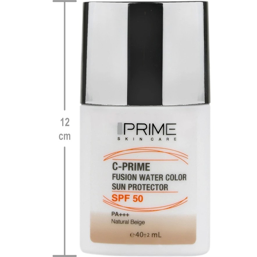 فلوئید ضدآفتاب رنگی پرایم مدل فیوژن واتر SPF50 حاوی ویتامین C رنگ بژ طبیعی - مناسب انواع پوست - تصویر 2