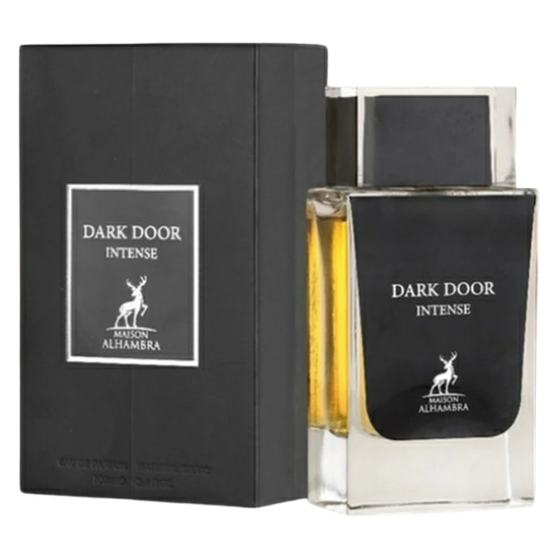 ادو پرفیوم مردانه الحمبرا مدل Dark Door Intense حجم 100 میلیلیتر | رایحهای گرم، چوبی و لوکس