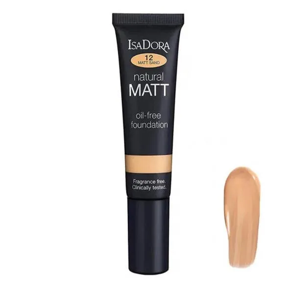 کرم پودر مدل Natural Matt oil free شماره 12 ایزادورا حجم 35 میل