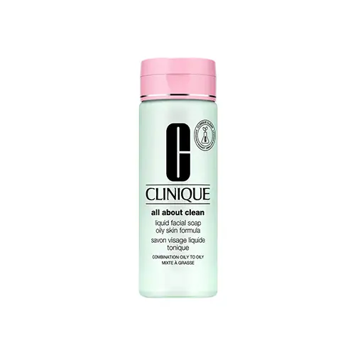 ژل شستشوی صورت کلینیک مدل Liquid Facial Soap Oily Skin مناسب پوست چرب حجم 200 میلیلیتر